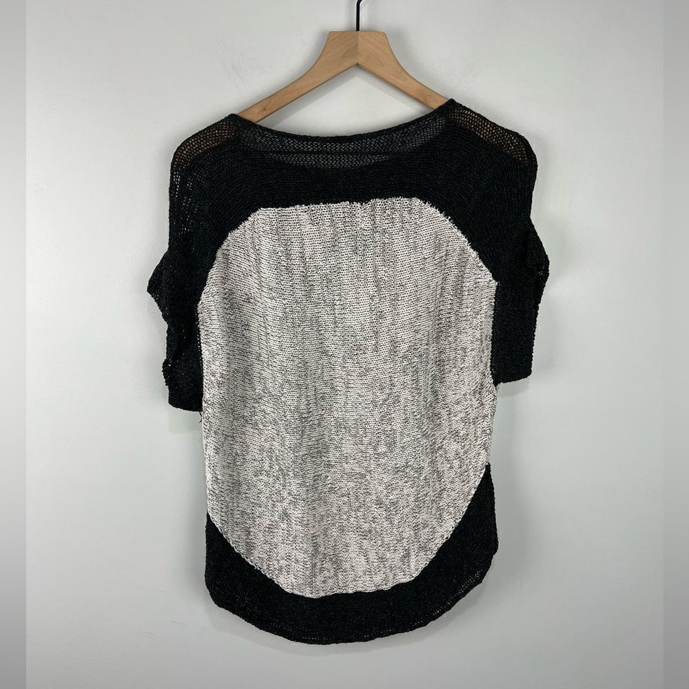 Curio New York Knit Colorblock Grey Blouse S/M